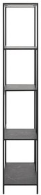Regał w dekorze marmuru w kolorze matowej czerni 72x114x32 cm Infinity – Actona
