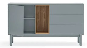 Niebieska/szara niska komoda 140x76 cm Corvo – Teulat