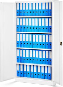 Szafa biurowa na akta wysoka Jan H 90x40x195 cm biała