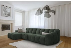 Ciemnozielony narożnik (lewostronny/z szezlongiem) Shell – Miuform