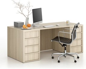 Kontener biurowy FRAME, 428 x 763 x 721 mm, dąb naturalny