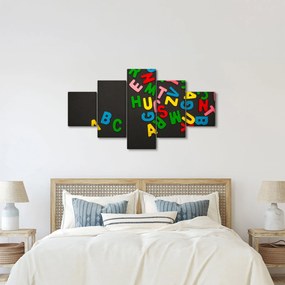 Obraz - kolorowe litery (125x70 cm)