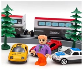 Woopie kolejka elektryczna tor most tunel 80 el.