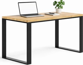 Industrialne drewniane biurko z metalowym stelażem 120x70 K9-K64