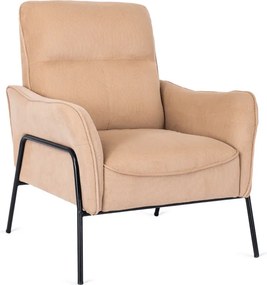 Fotel Wypoczynkowy ALBERTO Sztruksowy Beżowy do Salonu Nowoczesny