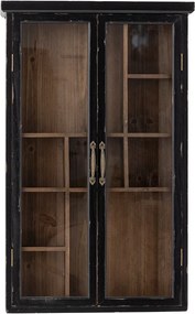 Czarna witryna z litego drewna jodłowego wisząca 50x80x14 cm Hazem – Bloomingville