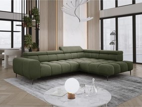 Narożnik PLAZA L Prawostronny z elektryczną regulacją siedziska w tkaninie APHRODITE 12 WERSAL