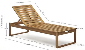 Drewniany leżak ogrodowy Sulamita – Kave Home