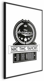 Plakat Dreamers 21x30 cm z ramą czarną bez marginesu ARTGEIST B