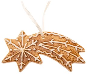 Ozdoba świąteczna ceramiczna 9 cm Gingerbread Comet – Dakls