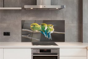 Szkło do Kuchni na Ścianę Ptasie Zgromadzenie na Drzewie