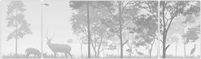 Obraz - Łąka z jeleniami (170x50 cm)