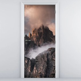 Fototapeta na drzwi - Włoskie Dolomity ukryte we mgle (95x205cm)