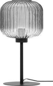 Stołowa lampka ze szklanym kloszem grafitowa P0-F65