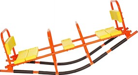 Huśtawka Wahadłowa SucceBuy, Nośność 90,7 kg, z Uchwytami, Szerokimi Siedziskami z Oparciem, na Trawnik, do Ogrodu, dla 2 Dzieci w Wieku od 3 Lat