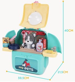 Woopie pies przenośny salon piękoności 2w1 w plecaku transporter