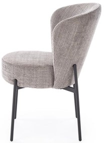 Krzesło tapicerowane tkanina szary popiel K590