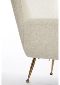 Kremowy fotel z materiału bouclé Vinstra – Light &amp; Living