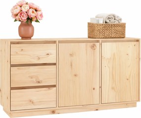 Skandynawska Komoda Drewniana Z 3 Szufladami N4-F79