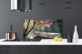 Szkło Ozdobne do Kuchni Łódka Pod Rozłożystym Drzewem