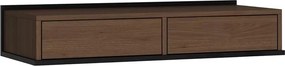 Toaletka wisząca Zenar 100 cm z szufladami - orzech elegant / czarny