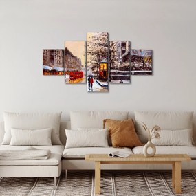 Obraz - Obraz miasta zimą (125x70 cm)