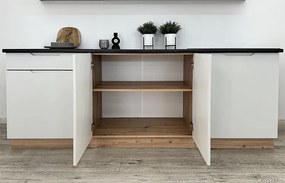 Szafka narożna dolna dąb artisan + szary - Orfa 14X