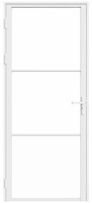 Odwracalne drzwi aluminiowo-szklane – 204 x 83 cm – Białe – MASERU