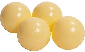 Plastikowe piłeczki do suchego basenu 7cm, 50 szt, pastelowożółte - meowbaby®