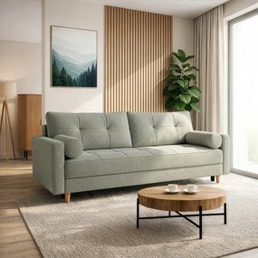Sofa z Funkcją Spania LONAR Szara Boucle Nowoczesna