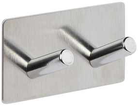 Haczyk samoprzylepny STIKY+ 2 wieszaki, stal nierdzewna, 9 x 3,5 x 4,5 cm