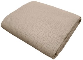 Jasnobrązowy zestaw narzuty na łóżko i poszewki na poduszkę z mikrowłókna 240x260 cm Romane – douceur d'intérieur