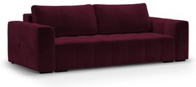 Ciemnoczerwona aksamitna rozkładana sofa Milo Casa Luca