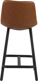 Stołek barowy z ekoskóry Oregon Low PU brandy