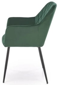 Krzesło tapicerowane K558 VELVET zielone HALMAR