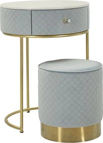 Stolik Nocny VKH757, Niebieski, 52x52x70 cm, Kendra Home