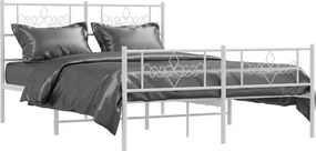 Białe metalowe łóżko loftowe 120x200 cm C1-D86