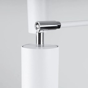 Biała metalowa lampa wisząca Virta – Sollux