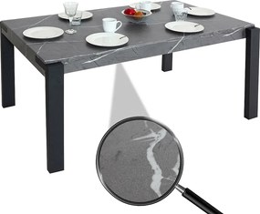 Stół do jadalni MCW-L53,  marmurowy wygląd szary