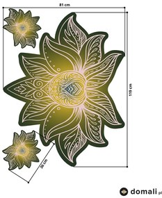 Naklejki na ścianę - Lotosowa mandala zielona