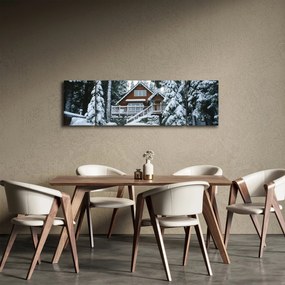 Obraz - Drewniany domek (170x50 cm)