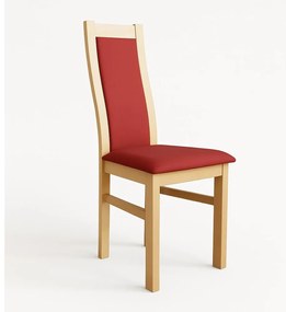 Krzesło jadalniane ZOE dąb/czerwone