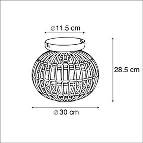 Krajowa lampa sufitowa bambusowa - CannaWiejski/ Rustykalny / Vintage Oswietlenie wewnetrzne