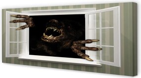 Obraz na płótnie Straszna Postać w Oknie