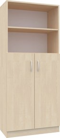 Dwudrzwiowy regał biurowy na klucz Simple, 80x40x185 cm, index 80-5P-2F3