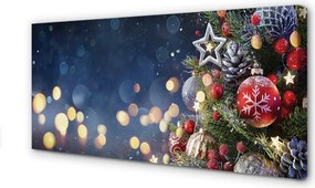 Obraz na płótnie Choinka, Śnieg i Dekoracje