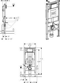 Geberit Duofix element podtynkowy z spłuczką podtynkową Sigma UP