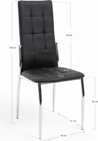 Zestaw 4 Krzese Galet