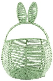 Altom Pleciony koszyk z uchwytami okrągły, 18 x 18x 13/30 cm, zielony