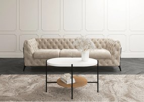 Stolik kawowy Dancan ARENA / czarna podstawa / biały